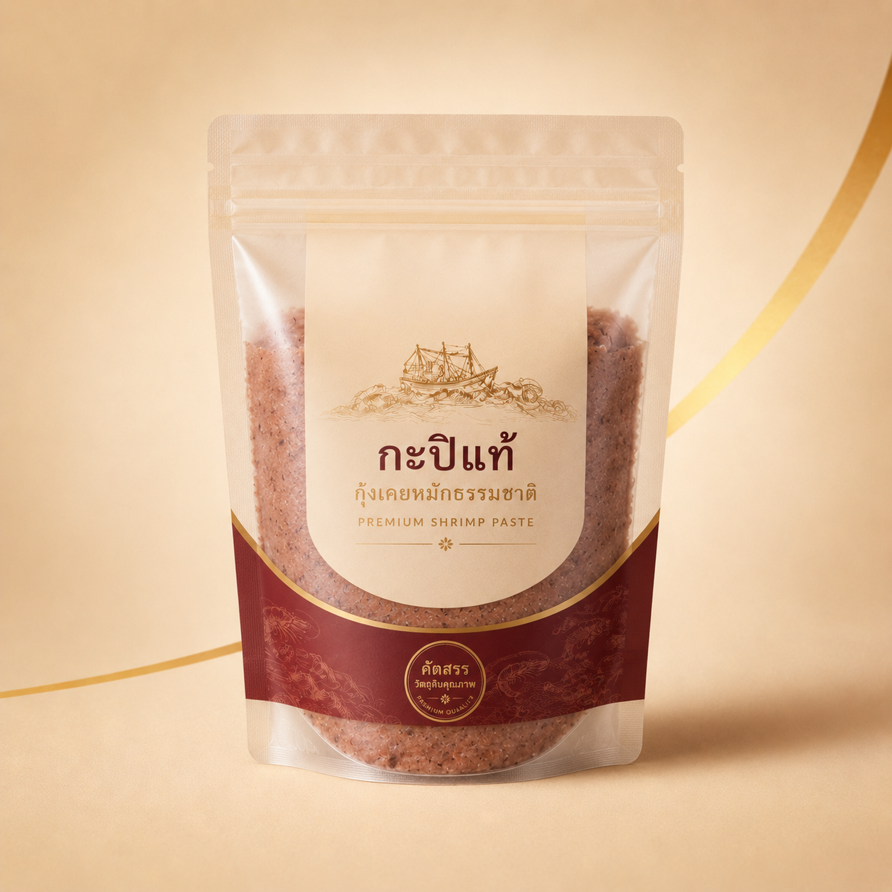 กระปิรูปแบบถุงซิบ